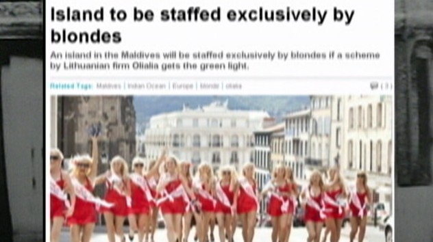 Video: Resort hires only blonde women.