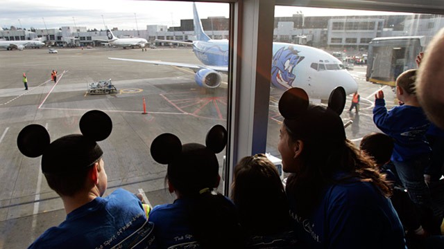 PHOTO: Children wearing Mickey Mouse ears