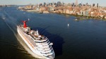 PHOTO: The Carnival Glory cruise ship passes the west side of Manhattan along the Hudson River in this aerial photograph taken over New York.
