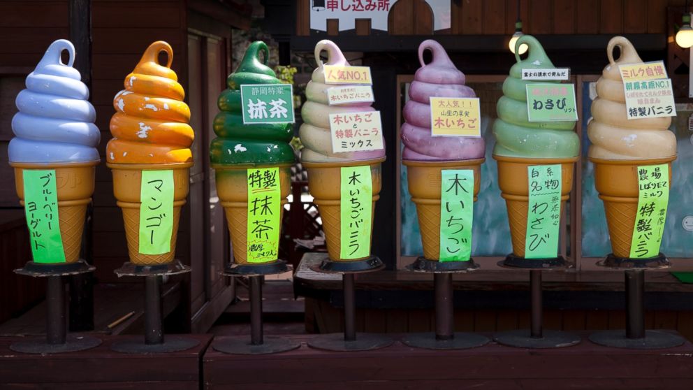 PHOTO: Various flavors of Japanese ice cream are seen in this April 19, 2009 file photo.