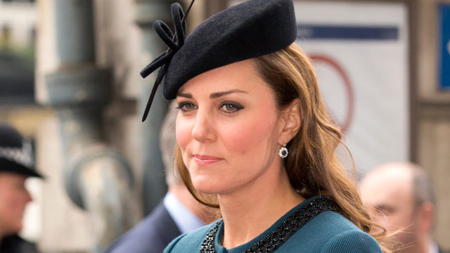 PHOTO: Catherine, Duchess of Cambridge, accompanies Queen Elizabeth II and Prince Philip, Duke of Edinburgh on a visit to mark the 150th anniversary of the London Underground, March 20, 2013, in London.