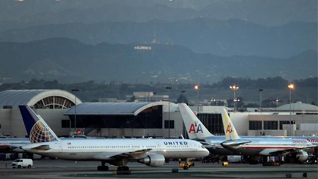 PHOTO: Planes sit on the tarmac at Los Angeles International Airport (LAX), Jan. 17, 2013, in Los Angeles, Calif.