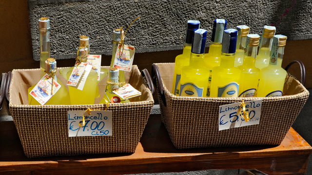 PHOTO: Limoncello is popular on the Amalfi Coast.