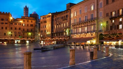 PHOTO: The Piazza Del Campo is seen at dusk in this file photo, Siena Italy.