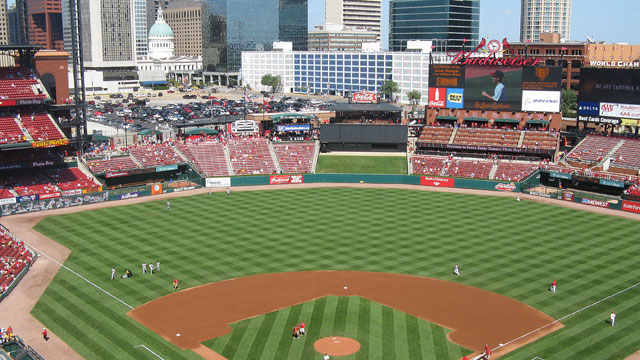 PHOTO: Busch Stadium, St. Louis. Often referred to as New Busch Stadium, this gorgeous park opened in 2006 and allows baseball fans to enjoy the game against the backdrop of the Gateway Arch and St. Louis skyline.