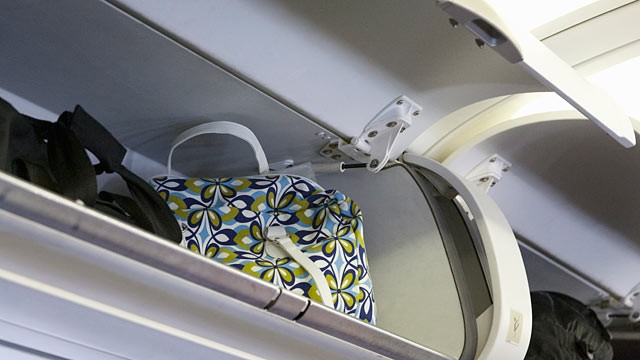 PHOTO: Overhead bins in Airplane.