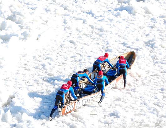 Ice Canoe Races In Quebec