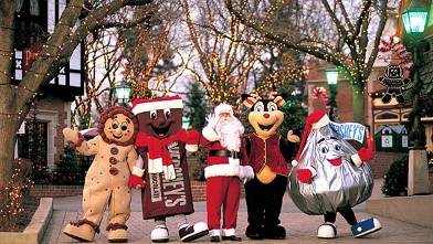 PHOTO: Treat the family to Breakfast with Santa at Hershey Lodge or plunder the shops in Hersheypark Christmas Candylane. Indulge in hot chocolate, s'mores and plenty of Kisses for all.