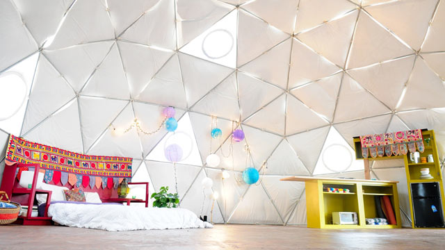 PHOTO: Pictured here, a yurt in residential East Austin, Texas.