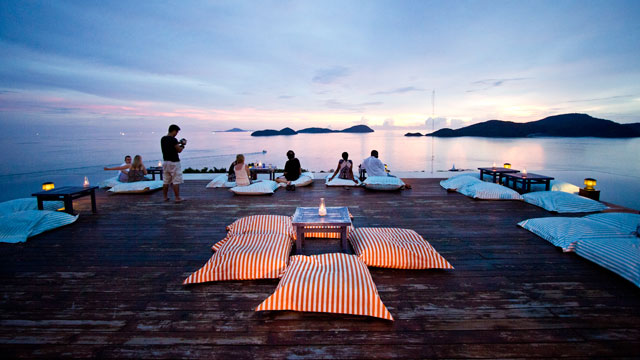 PHOTO: Babas Nest rooftop lounge and bar, at the heart of the Sri Panwa resort in Phuket, Thailand, offers 360-degree panoramic views of the surrounding sea.