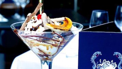 PHOTO: This sundae (available at Bagatelle LA and New York) features bruleed bananas, salty peanut caramel, vanilla marshmallows, fudge brownies, chocolate meringue and sauce, all atop a whopping four scoops of Neapolitan ice cream.