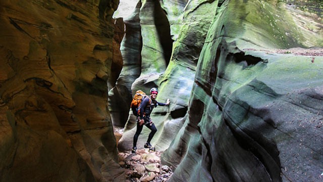 PHOTO: Rich Rudow is part of a new generation of modern explorers who risk death to go canyoneering to see the last of the American unknown.