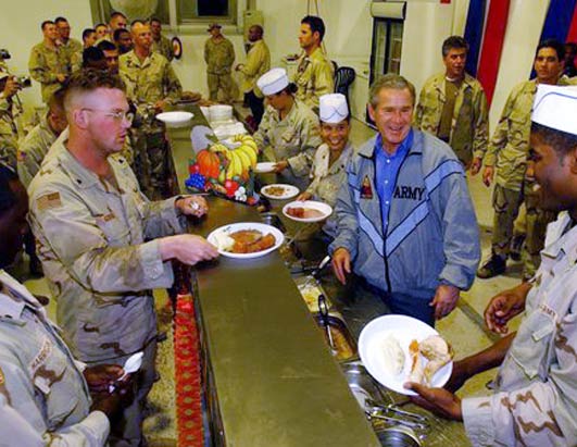 Travels of the Bush presidency Thanksgiving in Iraq