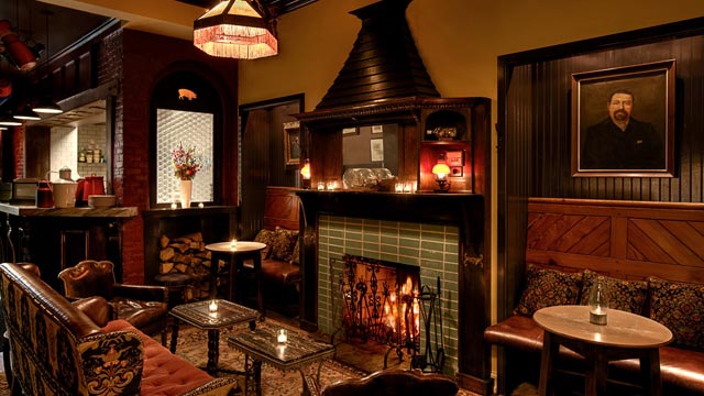 PHOTO: Dandelion Pub Fireplace