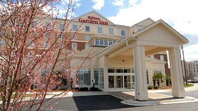 PHOTO: The Hilton Garden Inn in Concord, is the home of delegates from Arkansas during the 2012 Democratic National Convention in Charlotte, N.C.