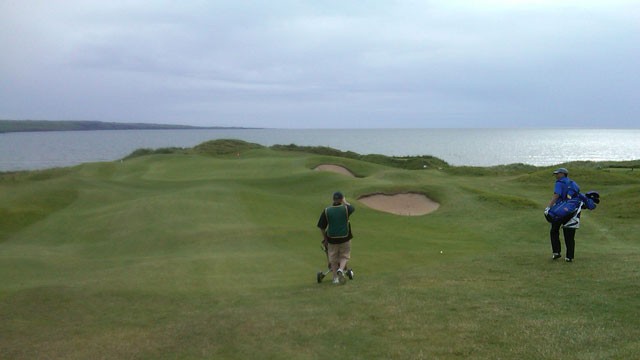 PHOTO:&nbsp;The seaside green of the third hole at Lahinch Golf Club, Ireland.
