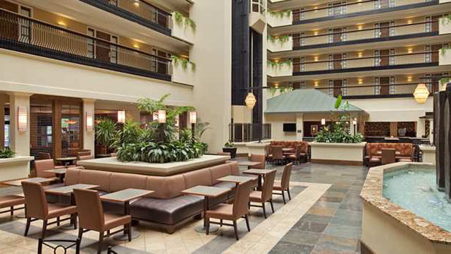 PHOTO: The atrium at the Embassy Suites, Columbus, OH.