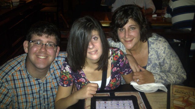 PHOTO: Carly's brother Matthew Fleischmann (left) with Carly (center) and her mother Tammy Fleischmann (right) in October 2011.