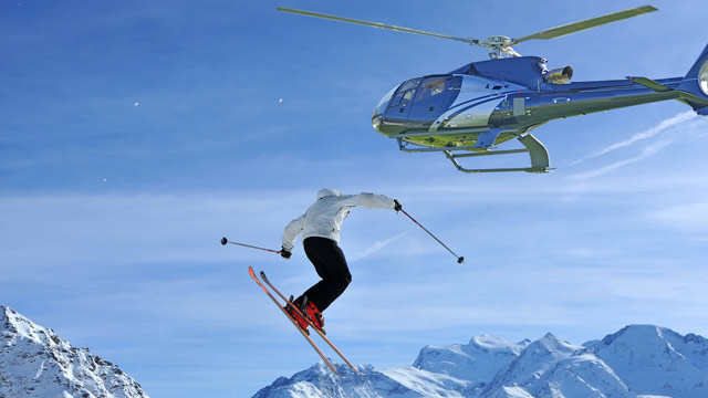 PHOTO: Heli-skiing get skiers to un-trafficked parts of popular winter destinations like Telluride (through The Hotel Telluride) and the Resort at Squaw Creek.