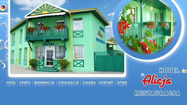 PHOTO: The Hotel Alicja in Poland is pictured on their website in front of a blue sky.