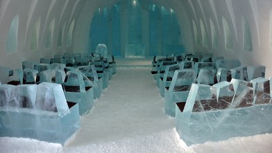 PHOTO: Come to get married, renew vows or even get baptized. The Ice Hotel chapel opens every year on Christmas day when it is formally handed over to the Swedish Church.