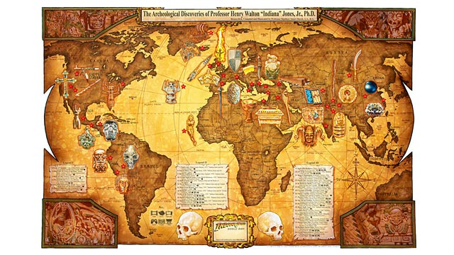 PHOTO: Photographer & artist Matt Buschs photos of his Indiana Jones World Map.