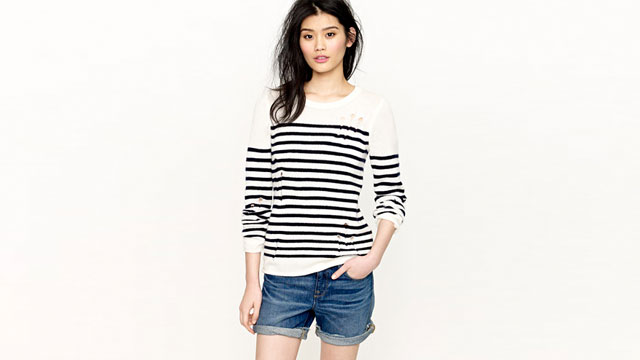 PHOTO: Altuzarra for J.Crew Serge sweater: A French spin on J.Crew classics, our exclusive capsule collection created in collaboration with CFDA/Vogue Fashion Fund.