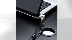PHOTO: A laptop security lock is an essential gadget for safe traveling.
