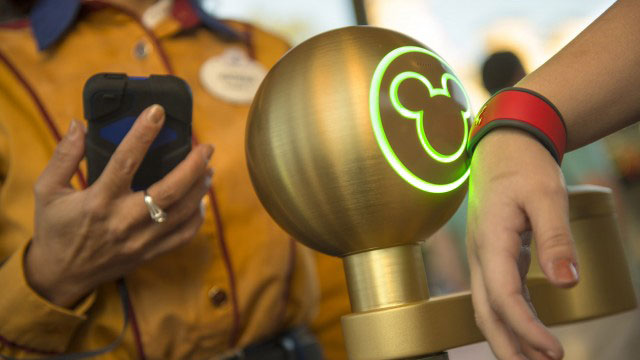 PHOTO: A new MagicBand is the key to unlocking the magic at Disney Parks. With one touch of their MagicBand, Guests can enter the parks and their resort room, access their Disney FastPass+ selections and PhotoPass and pay for merchandise and dining.