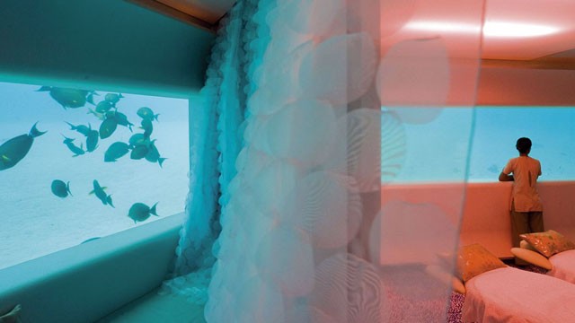 PHOTO: LIME spa at the Huvafen Fushi resort in the Maldives claims to be the first underwater spa in the world.