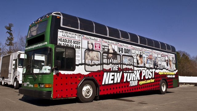 PHOTO: The York Post Headlines Tour leaves every Thursday at 10 a.m and 2 p.m. on the corner of 57th Street and 7th Avenue.