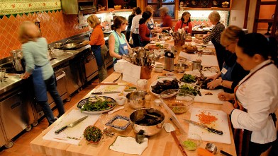 PHOTO: Set in the heart of its six-acre farm, Rancho La Puerta's cooking school hosts weekly classes.