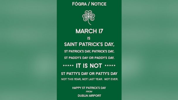 St. Paddy's or St. Patty's? The right nickname for St. Patrick's Day