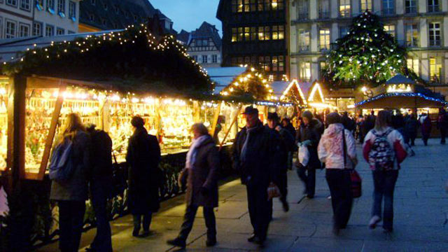 PHOTO: Strasbourg may be in France, but it's close to the German border, and you'll find a strong German influence in many local traditions...including the city's Christmas Market, the Christkindelsmarik.