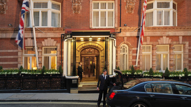 PHOTO: Seen here in this file photo is the outside of the Stafford Hotel in London England.