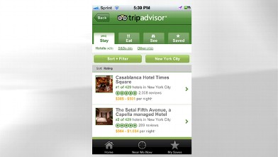 PHOTO: Tripadvisor's mobile app