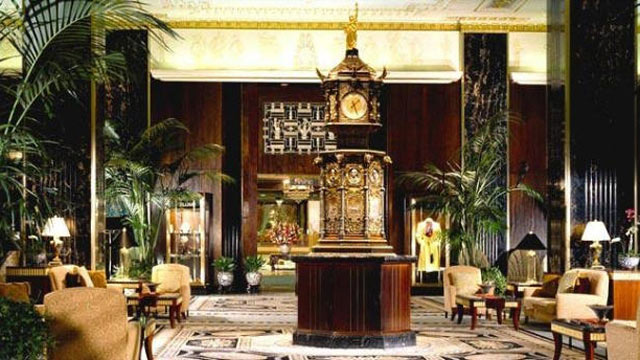 PHOTO: The main lobby of The Waldorf Astoria in New York City.