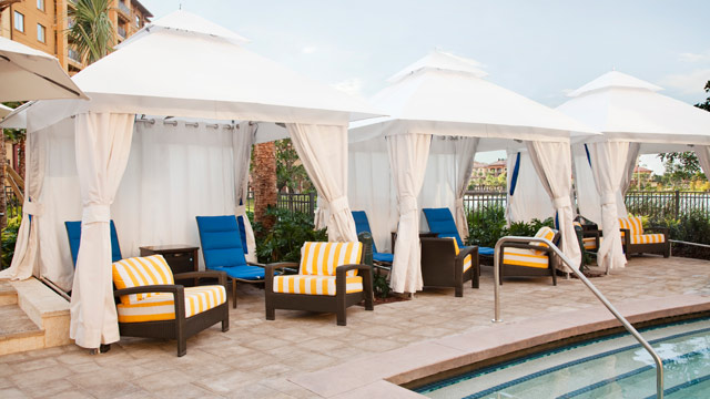 PHOTO: Pool cabanas at Wyndham Grand Orlando Resort Bonnet Creek in Lake Buena Vista, Fla.