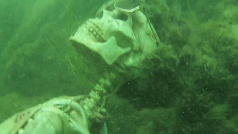 Underwater Skeletons in Lawn Chairs Fake Out Authorities Video - ABC News