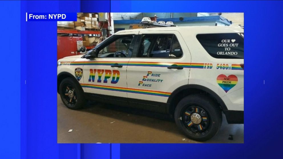 NYPD SUV Gets Colorful Makeover for Gay Pride Video ABC News