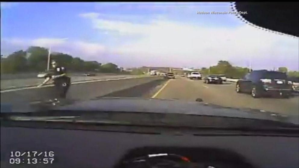 Police Dash Cam Catches High-Speed Collision During Traffic Stop Video ...