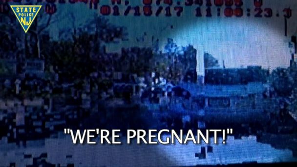 VIDEO: New Jersey State Trooper pulls over couple for speeding. When he finds out that they're pregnant and on their way to tell their parents, he helps them with the surprise.
