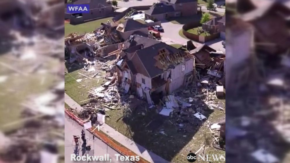 WATCH:  Homes destroyed in Rockwall, Texas, after severe storms move through area