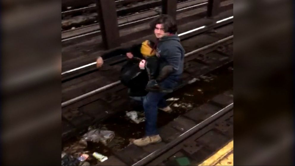WATCH:  'That train would have gotten him': Man pulls off subway rescue