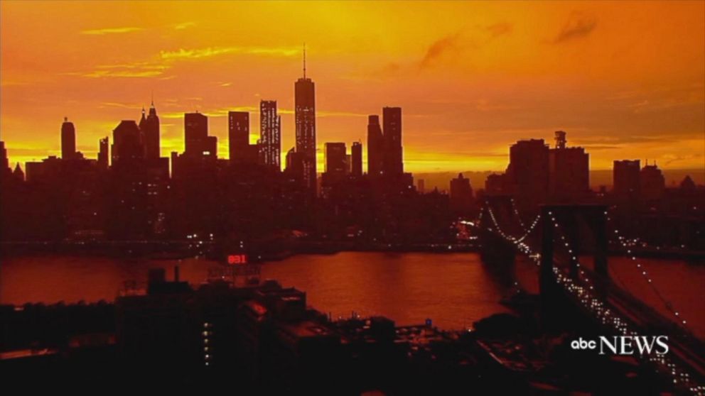 WATCH:  Time-lapse video captures colorful NYC sunset