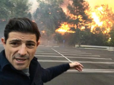 WATCH: Up close with LA's Skirball fire