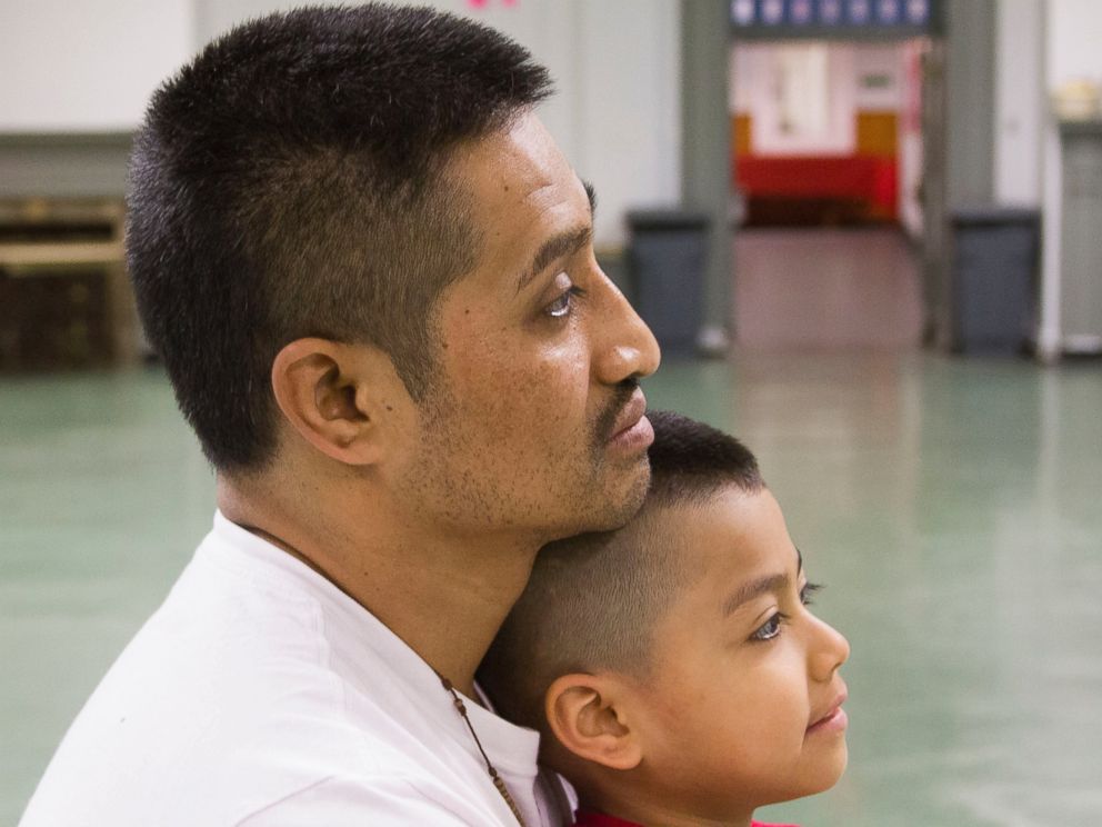 PHOTO: Javier Flores Garcia, and his son, Javier, have been living in Arch Street United Methodist Church since Nov. 13, 2016. Garcia said he entered sanctuary to avoid being detained and deported back to Mexico again. <p itemprop=