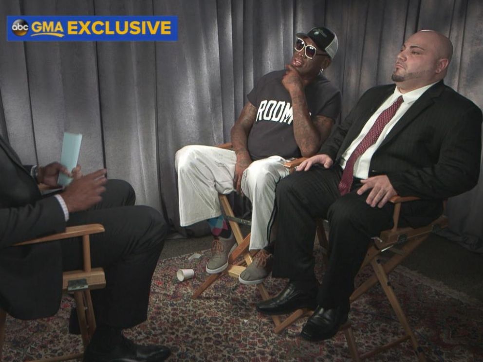 PHOTO: Former professional basketball player Dennis Rodman spoke out in an exclusive interview with GMA co-anchor Michael Strahan about his recent trip to North Korea.