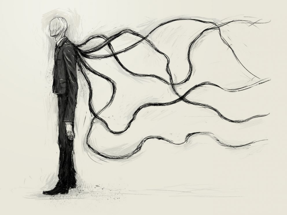 An illustration of Slender Man.