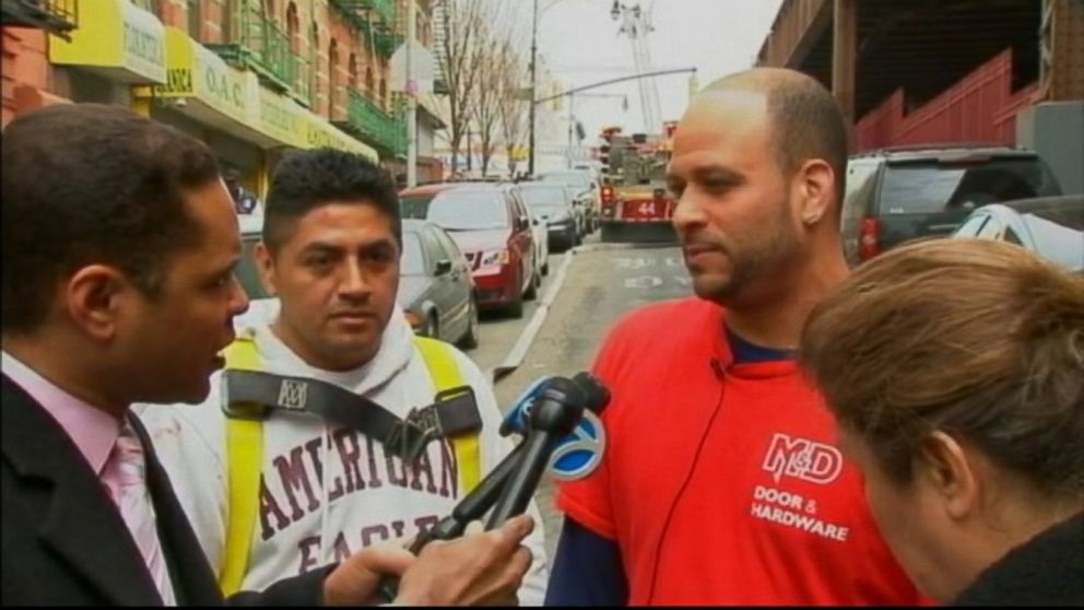 PHOTO: Two men describe rescuing a victim of the building collapse in East Harlem.
